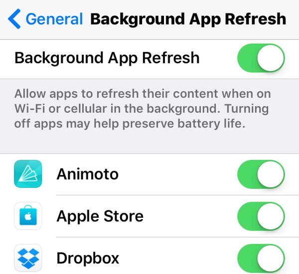 Background App refresh